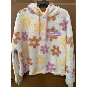 Grayson Threads Barbie Women's Sherpa Fleece Pullover Floral Hoodie Size XXL NWT